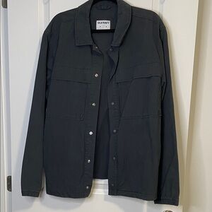 Old Navy Men's Charcoal Snap-Front Shirt Jacket
